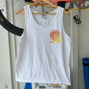 HAWAIIAN ISLAND CREATIONS White Tank Top, Size Medium